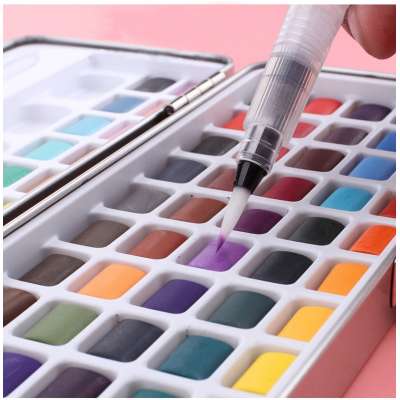 Artist Quality Richly Pigmented Metallic and Neon and Fluorescent Watercolor Paint Set with Brush for for Artists Students Kids